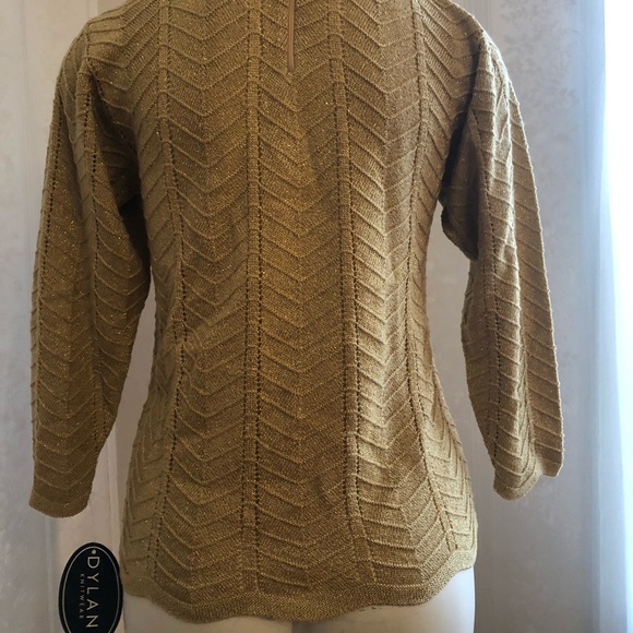 Dylani Women’s Gold Mock Neck Sweater - Picture 6 of 8